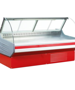 MHC-300H High curved glass cover Meat Display Chiller w Dimension