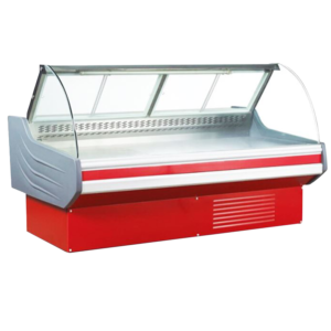 MHC-300H High curved glass cover Meat Display Chiller w Dimension