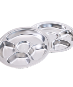 304 Stainless Steel 5 Type Round Shape Design Food Plate