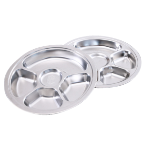 304 Stainless Steel 5 Type Round Shape Design Food Plate