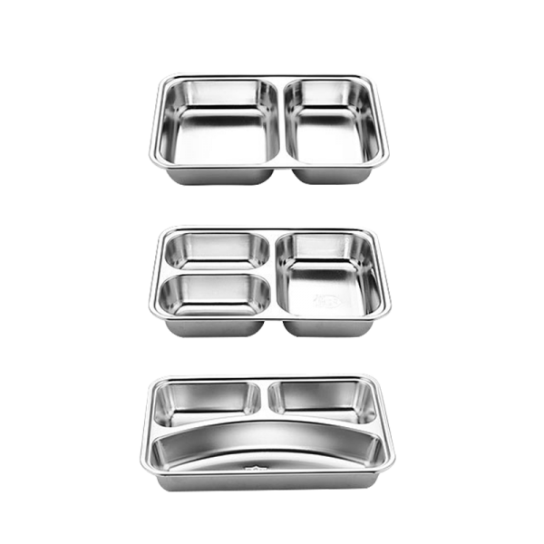 304 Stainless Steel 9 Type Design Square Shape Food Plate