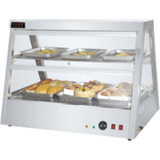 CG-2x3 Curved Food Warming Showcase (Steel Color)