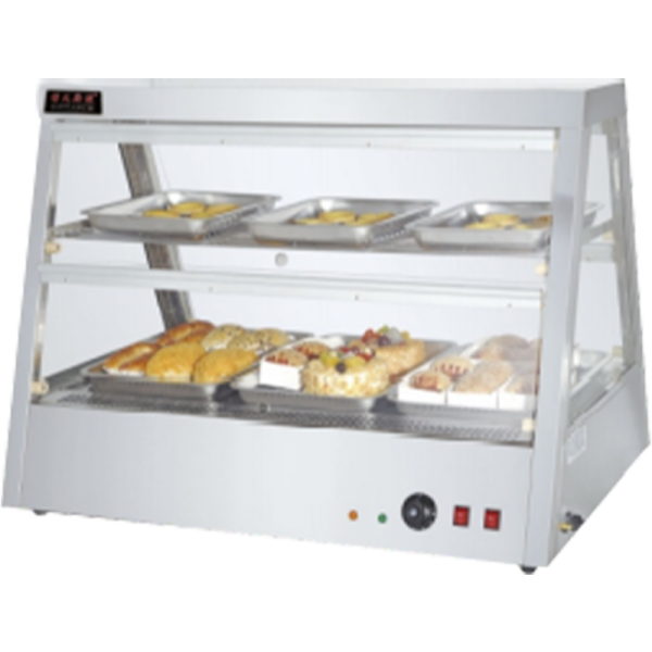 CG-2x3 Curved Food Warming Showcase (Steel Color)