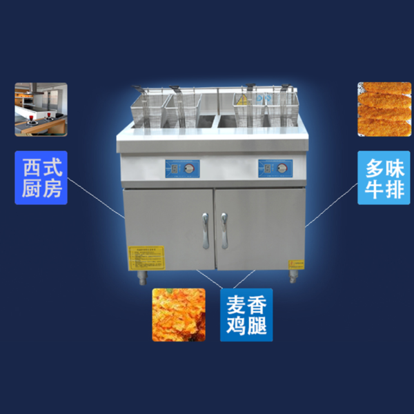 CG-ZHL-8 Stand-Up Double Tank Fryer 1